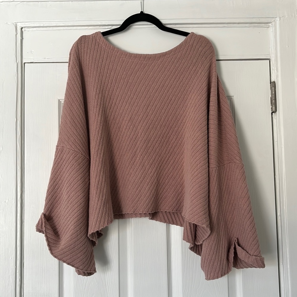 Free people oversized dusty rose sweater